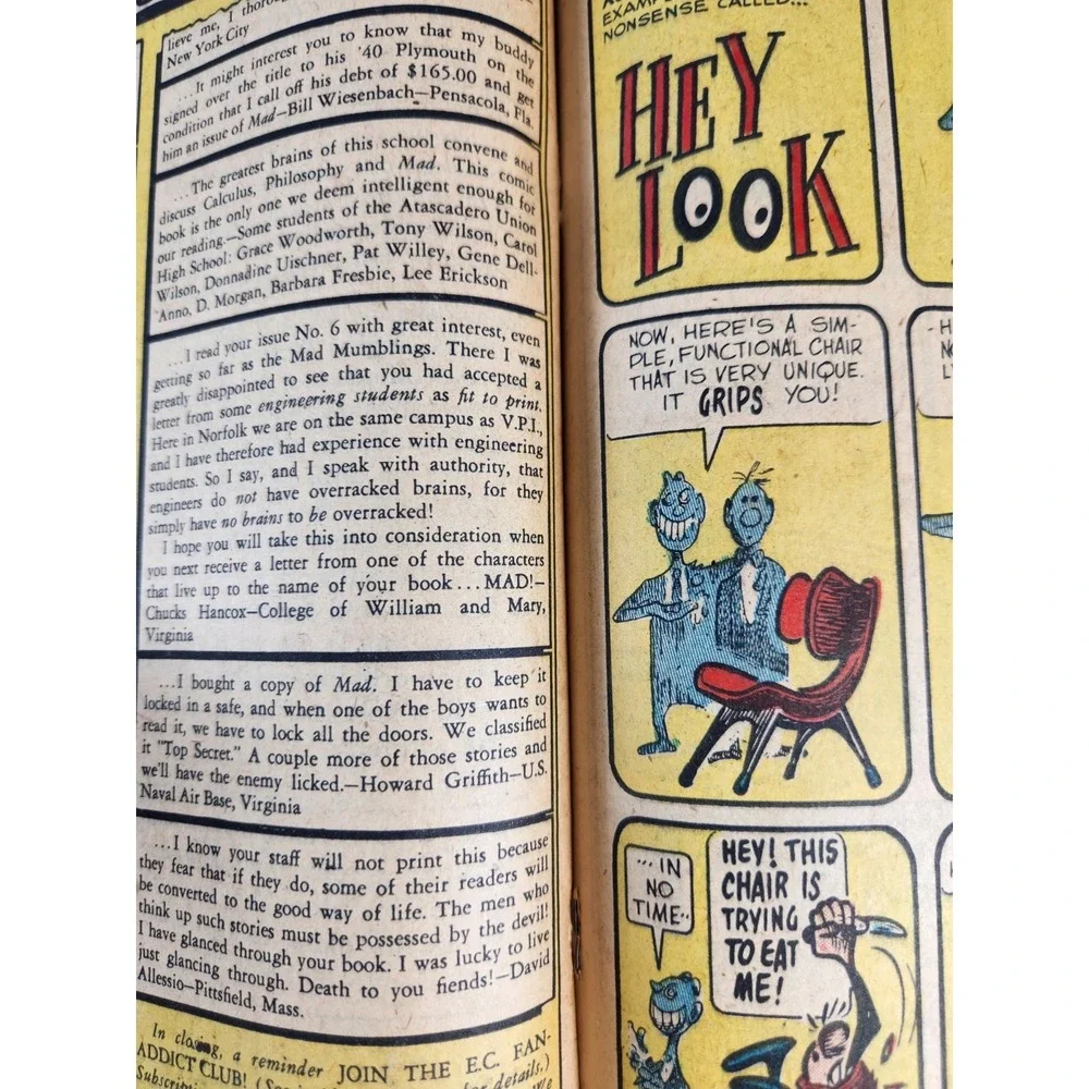 Vintage 1953 #8 Dec/Jan VF EC Kurtzman - MAD COMIC BOOK Frank N Stein Pre Code